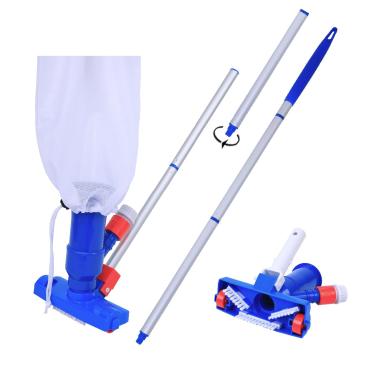 Imagem de Limpador a vácuo PoolSupplyTown para piscina e spa, mini jato com escova, bolsa e mastro de 1,2 m para piscina acima do solo, spa, lago e fonte.