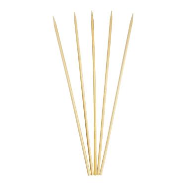 Imagem de KingSeal Adesivos de Kebab de madeira de bambu natural, bastões, 25,4 cm de comprimento x 3,8 mm de diâmetro - 1 caixa com 1000 Espetos