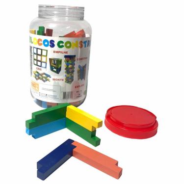 Imagem de Jogo Blocos Construtivos - Madeira - Brinqmutti