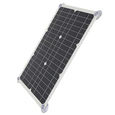 Imagem de Receptor de Bateria Solar Monocristalina Portátil de 100W para o Kit Carregamento Luz Solar Rua para Barco Barco Uso Em Emergência Ao Ar Livre Uso Emergência Ao Ar Livre