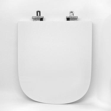 Imagem de Assento Sanitário Poliéster Para Louça Gap (roca) Super Luxo Cromado Branco