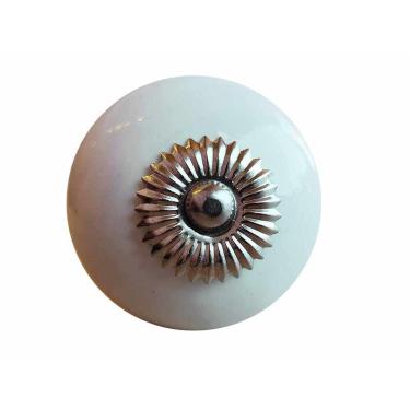 Imagem de Puxador Em Cerâmica Cd5035 Casa Mundo4x4x3,5 Cm