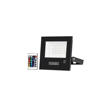 Imagem de Refletor Taschibra Tr Led Slim Rgb 20w Preto Bivolt Rgb 15030035-02