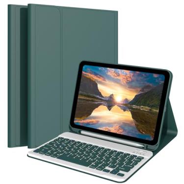 Imagem de Ocricll Capa com teclado para Samsung Galaxy Tab A9 Plus/A9+ (verde escuro)
