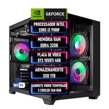 Imagem de PC Gamer I3 9100F RAM DDR4 32GB SSD 1TB GTX 1050TI 4GB + Adaptador Wi-fi - ADVANCEDTECH