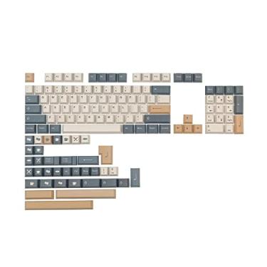 Imagem de DYLormah Conjunto Completo De Teclas Gmk Coffee Keycap Com 140 Teclas, Teclado Mecânico Pbt, Perfil Cereja, Sublimação Tinta, Personalidade, Pão Moka (Gmk Coffee)