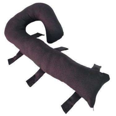 Imagem de Almofada Travesseiro Protetor Cinto Segurança Liso Preto - Maria dos R