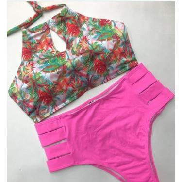 Imagem de Biquíni croped animal print e estampa - Q onda azul 