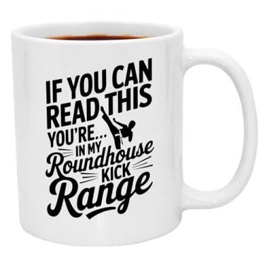 Imagem de Presentes de Taekwondo. Caneca engraçada de artes marciais de 325 ml. Copo para amantes de karatê, pai de Taekwondo, conquistadores de faixa preta e instrutores de artes marciais. Presente exclusivo