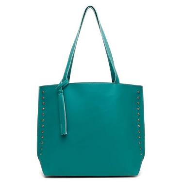 Imagem de Bolsa Sacola Feminina Grande - rafaela mello , Verde escuro