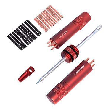 Imagem de Aracey Kit de reparo de pneu de bicicleta sem câmara – corrige furos de pneu de bicicleta de montanha e estrada – Inclui alargador de garfo de reparo de pneu, 30 tiras de bacon. Kit de reparo de pneu