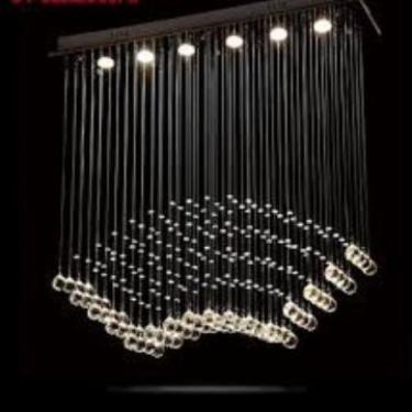 Imagem de Lustre Para Sala, Quarto, Sala De Jantar, Em Cristal K9 Base 18x100 90cm