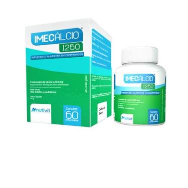 Imagem de Carbonato De Cálcio Imecalcio 1250mg 60cpr Calcio Elementar - Nutivit