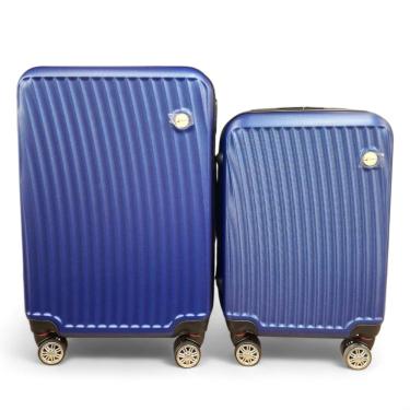 Imagem de Kit 2 Malas de Viagem ABS Cor Azul com Segredo de Segurança
