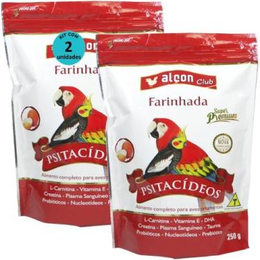 Imagem de Alcon club farinhada psitacídeos 250g super premium kit com 2