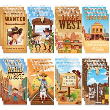 Imagem de Faccito 24 Pcs Cowboy Small Notebook Western Cowboy Party Favors Wild West Mini Notepads Western Small Pocket Notebooks for Birthday Party Supplies Classroom Rewards Gift, 2.4 x 3.9 Inch