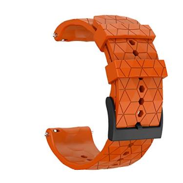 Imagem de MCXGL Pulseira de borracha de liberação rápida de substituição para Suunto 9 Baro Copper, Spartan Series 24 mm Pulseiras inteligentes, Laranja, 24mm