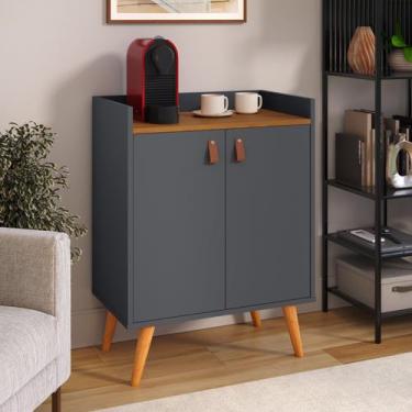 Imagem de Aparador buffet 2 Portas cantinho do café Luane Pés Palito madeira e p