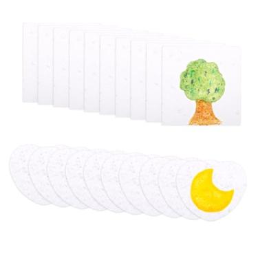 Imagem de 20 Peças Papel com Textura de Espuma Mágica, 3D para Artesanato DIY Fofinho Esponja de Celulose Papel Artístico para Crianças e Adultos Casa Escola e Projetos Criativos (Coração, Quadrado)