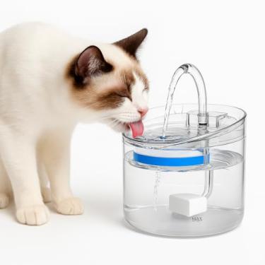 Imagem de Bebedouro Fonte Elétrica para Pets, 2L, Transparente, 15cm x 16,5cm, USB, com Filtro
