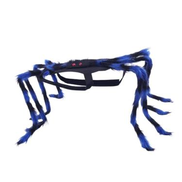 Imagem de Baoblaze Fantasia de cachorro e gato para Halloween, decoração de Halloween, alça ajustável, leve, suprimentos para festa, vestuário respirável, roupas para, Azul Grande