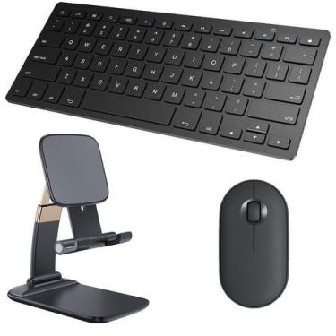 Imagem de Teclado e Mouse Bluetooth, Suporte para iPad Mini 2/3/4/5 Preto - Skin