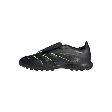 Imagem de adidas Tênis unissex League Fold-Over Tongue Turf, Preto/carbono/limão lúcido, 41 BR
