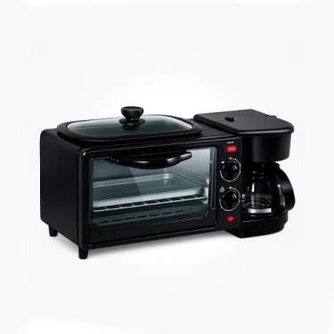 Imagem de Aparelho Multifuncional 3 em 1 Forno 12L com Chapa e Cafeteira 110V 10