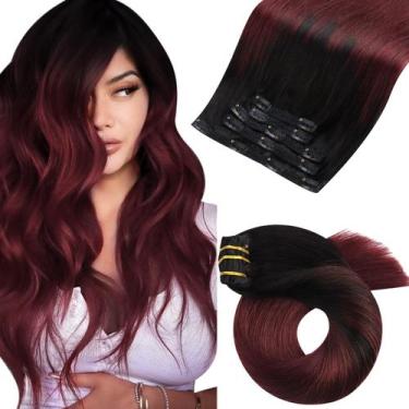Imagem de Extensões de cabelo Moresoo Clip em cabelo humano real 10 polegadas 70