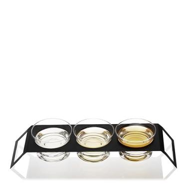 Imagem de Viski Tequila Tasting Flight – 3 copos de degustação de tequila de cristal sem chumbo com suporte de aço inoxidável, capacidade de 170 g cada – seguro para lava-louças – Conjunto de copos para eventos