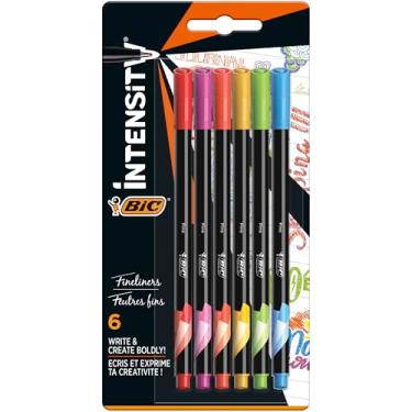 Imagem de Bic Canetas de ponta fina de feltro Intensity – Cores pastel sortidas, pacote com 6