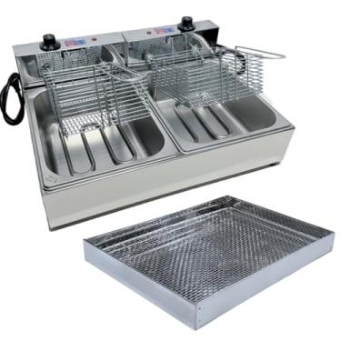 Imagem de Fritadeira Elétrica Industrial 2 Cubas Inox 10 Litros com Escorredor G(220)