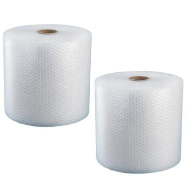 Imagem de Kit 2 Bobinas Plástico Bolha, 40cm x 100m, Proteção para Embalagens e Transporte