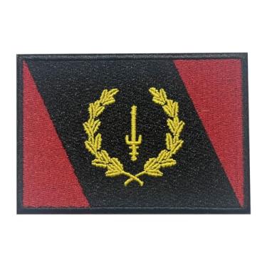 Imagem de Emblema bordado com a bandeira americana preta bordada a ferro no emblema tático militar moral aplique para jaqueta colete chapéu mochila roupas roupas decoração de trabalho 7,6 cm