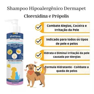 Imagem de Shampoo Dermatite Clorexidina Alergias Coceiras Cães E Gatos - PetFleu