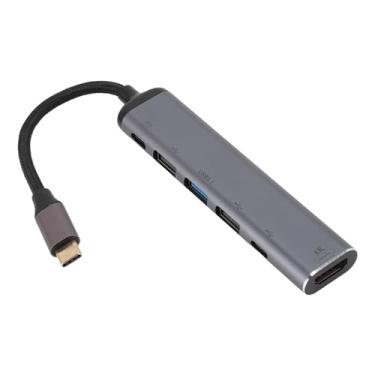 Imagem de Adaptador multiporto de hub USB C CURTIMENTO 6 EM 1 ALHA DE ALINHA USB C divisor C com interface multimídia de alta definição 4K PD 100W Carregamento para OS X Laptop Book 2 S23