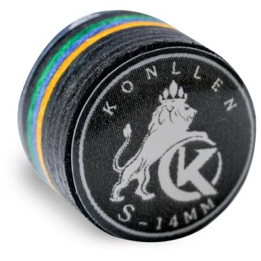 Imagem de KONLLEN Pontas de taco de bilhar arco-íris com pontas transparentes SX/SS/S/M/MH/H 11 mm/14 mm 9 camadas de pontas de taco de bilhar de pele de porco 1 peça (14 mm-P-preto)