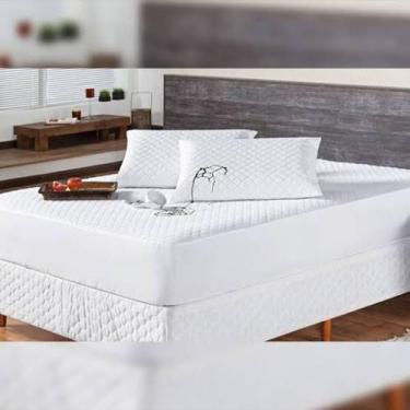 Imagem de Capa de Colchão Impermeável Casal Vermelha - gaby enxovais, Branco, RO