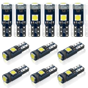 Imagem de Pacote de 12 lâmpadas LED T5, lâmpada LED T5 3030 3smd luzes indicadoras de painel automotivo (azul)