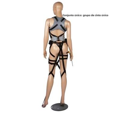 Imagem de Jaqueta De Cosplay De Attack on Titan Shingeki No Kyojin Com Saia E Su