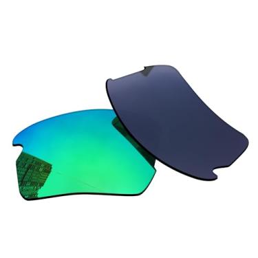Imagem de Acefrog Lentes de reposição polarizadas de 1,5 mm para óculos de sol Oakley Flak 2.0 OO9295 59 mm, material atualizado, resistente a impactos, Verde esmeralda - pc-pp, One Size