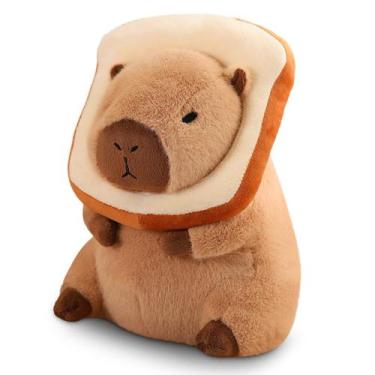 Imagem de Brinquedo de pelúcia WESOPAN Capybara 35 cm com mochila Turtle para cr