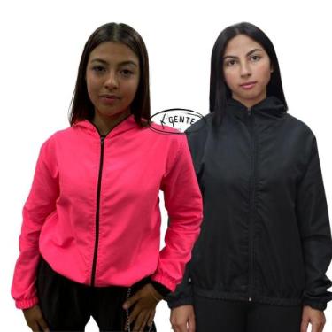 Imagem de 2 Blusa De Frio Corta Vento Feminina Agasalho Jaqueta Neon - cowgirls,