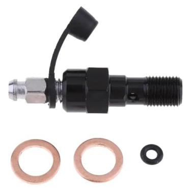 Imagem de BYYINGSUS Parafusos e arruelas de banjo de motocicleta para cilindro mestre de pinça de freio M10 X1,25/M10 X 1,0 mm durável (preto 1,0 mm)