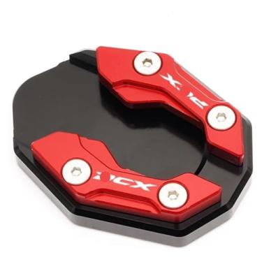 Imagem de 2023 NOVO suporte de motocicleta suporte lateral de pé extensão ampliador compatível com PCX 160 150 125 PCX150 PCX160 PCX125(vermelho)