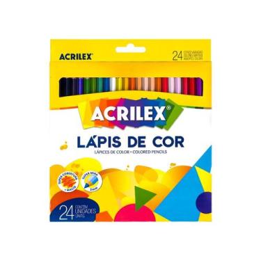 Imagem de Lápis de Cor Escolar Acrilex 24 Cores Premium