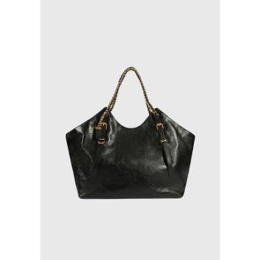 Imagem de Bolsa Shopper Preta Com Corrente Dourada Schutz-Feminino