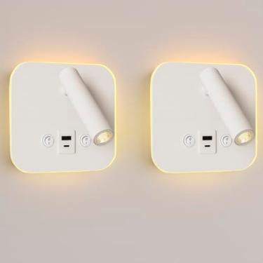 Imagem de 2 Arandela De Parede Leitura Flexível Led Usb E Usb-c Bet83