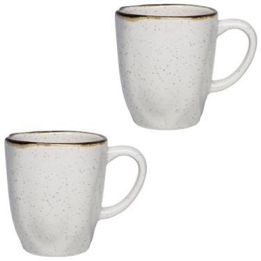 Imagem de Conjunto Jogo 2 Canecas Xícara Porcelana Oxford Ryo Maresia Cor Areia 