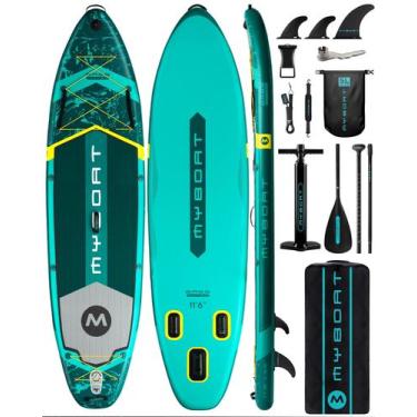 Imagem de Prancha de remo inflável Myboat 350x89x15 cm Tampa estável de 204 kg.